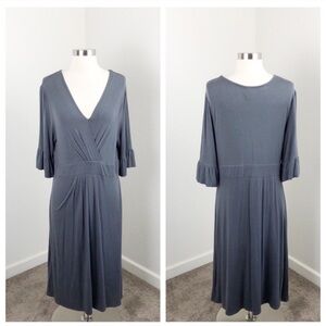 Merona grey wrap midi dress